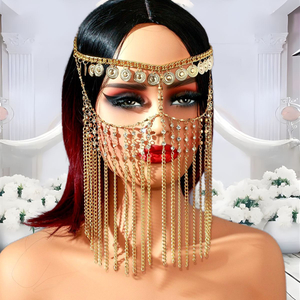 Golden Rhinestone Chain Tassel Surface Chain Curtain Head Chain