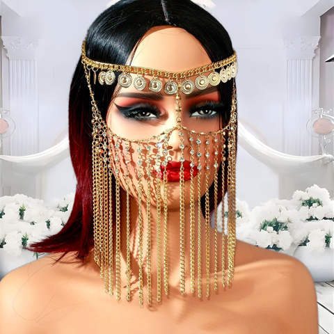 Golden Rhinestone Chain Tassel Surface Chain Curtain Head Chain