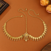 Golden Alloy Rhinestone Daisy Sunflower Water Drop Crystal Tassel Head Chain