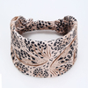 Ladies' elastic wide edge leopard print headband