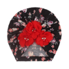 Cute Printed Baby Turban Hat with 4 Beads, Cartoon Infant Cap for Toddlers