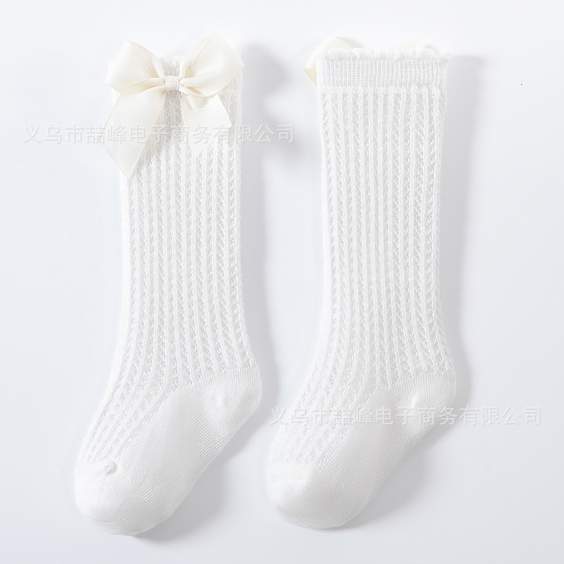 Summer Thin Mesh Baby Knee High Socks, Princess Style Soft Loose Top Socks for Infants & Toddlers