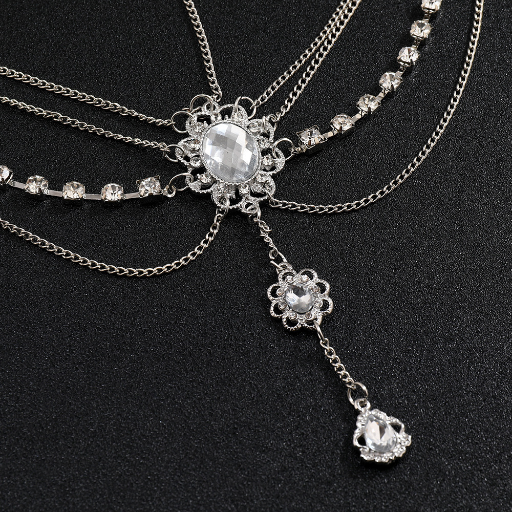 Retro Diamond-encrusted Flowers Hair Jewelry