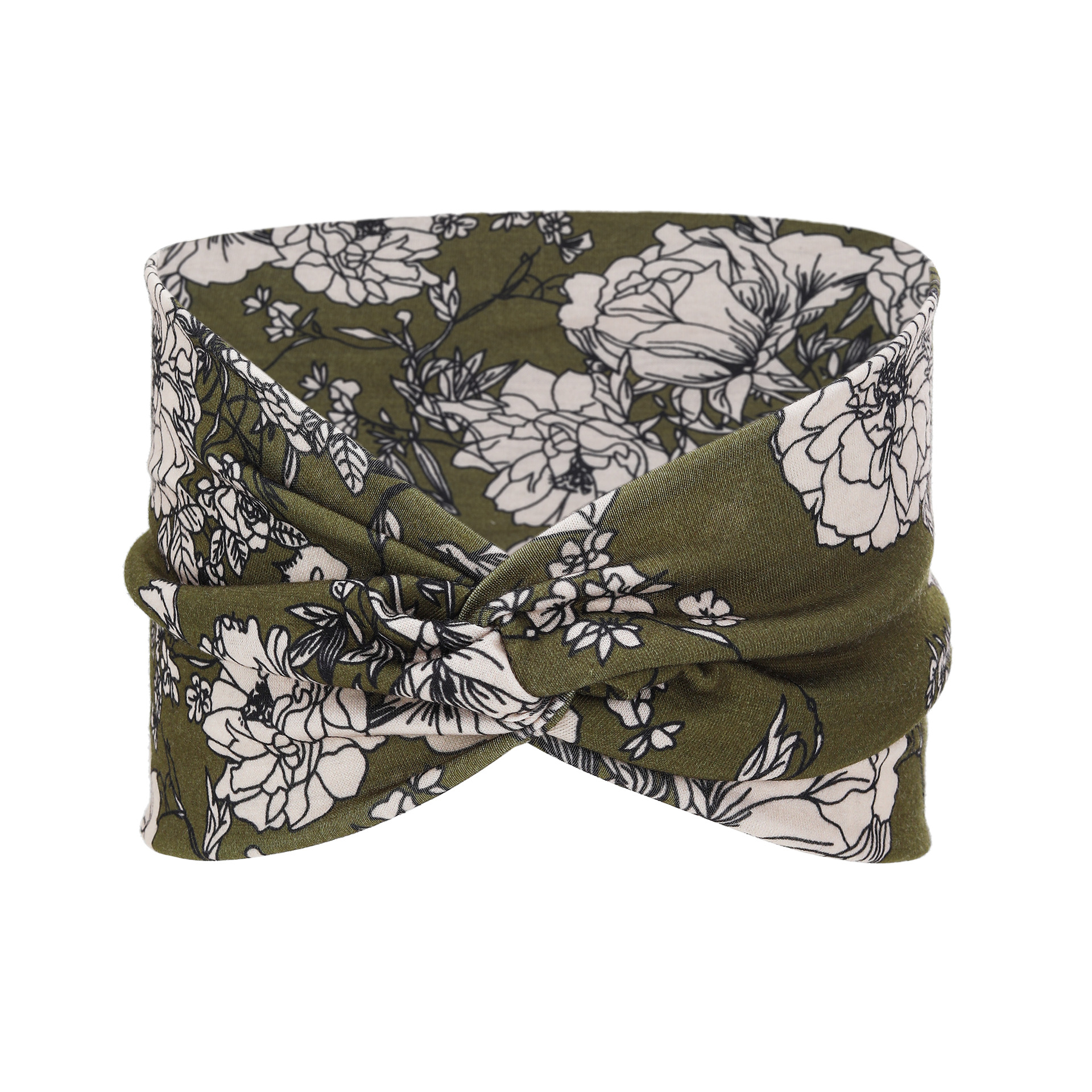 Floral Wide Edge Elastic Headband for Women