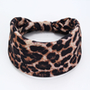 Ladies' elastic wide edge leopard print headband