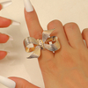 Gold Irregular Smooth Opening Exaggerated Ring