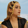 Gold Alloy Coin Tassel Headband Hair Chain