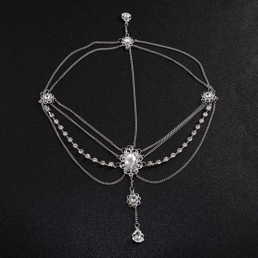 Retro Diamond-encrusted Flowers Hair Jewelry