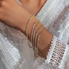 Fashion Full Diamond Light Luxury Bracelet Set Gold Silver Plated Zircon Bracelet 5 Pieces Set Jewelry Gifts for Women