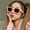 Simple Women Men Plastic Square Frame Sunglasses Colorful UV400 Oversize Thick Frame Custom Logo Sun Glasses for Unisex