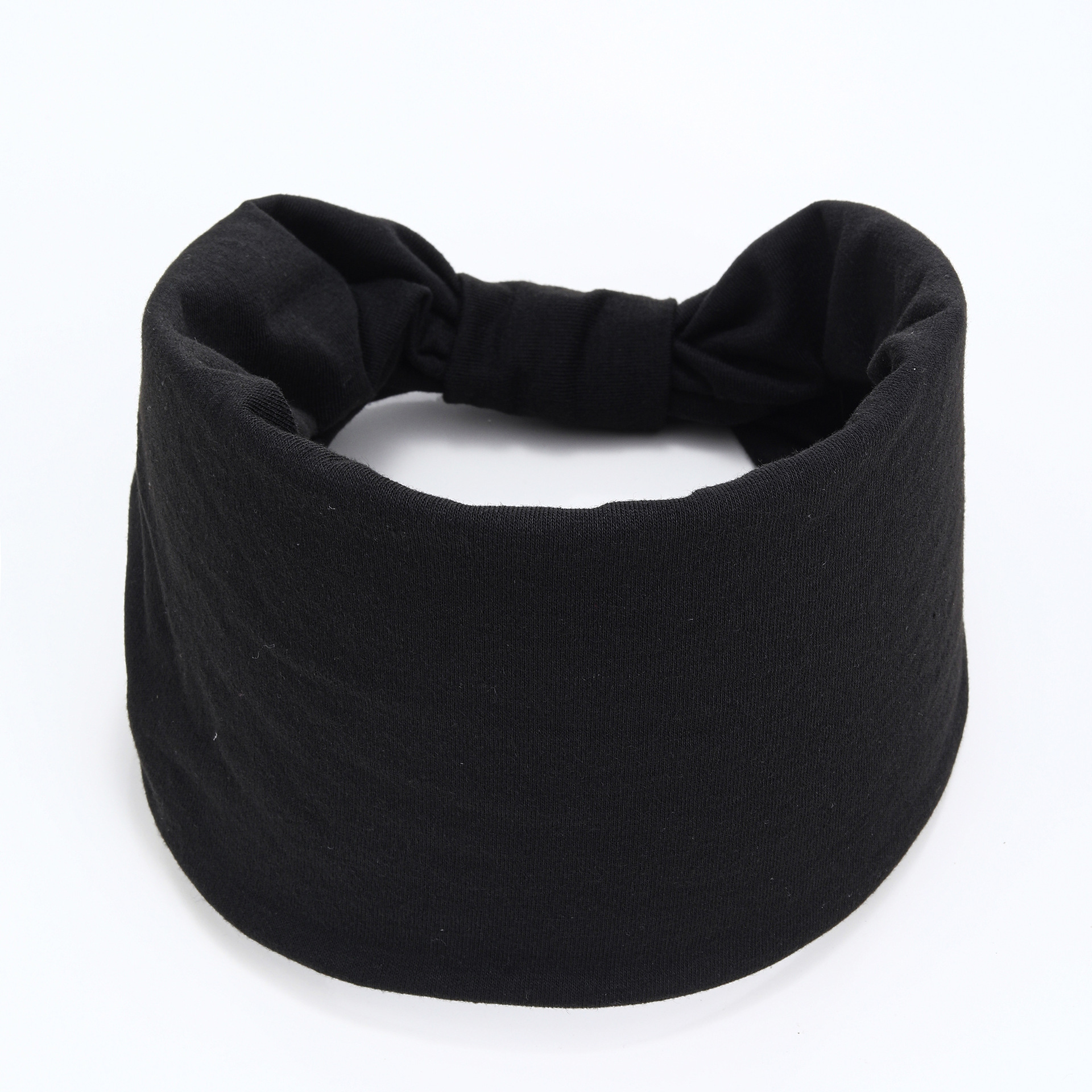 Solid Color Wide Edge Knotted Cashew Print Headband with African Style