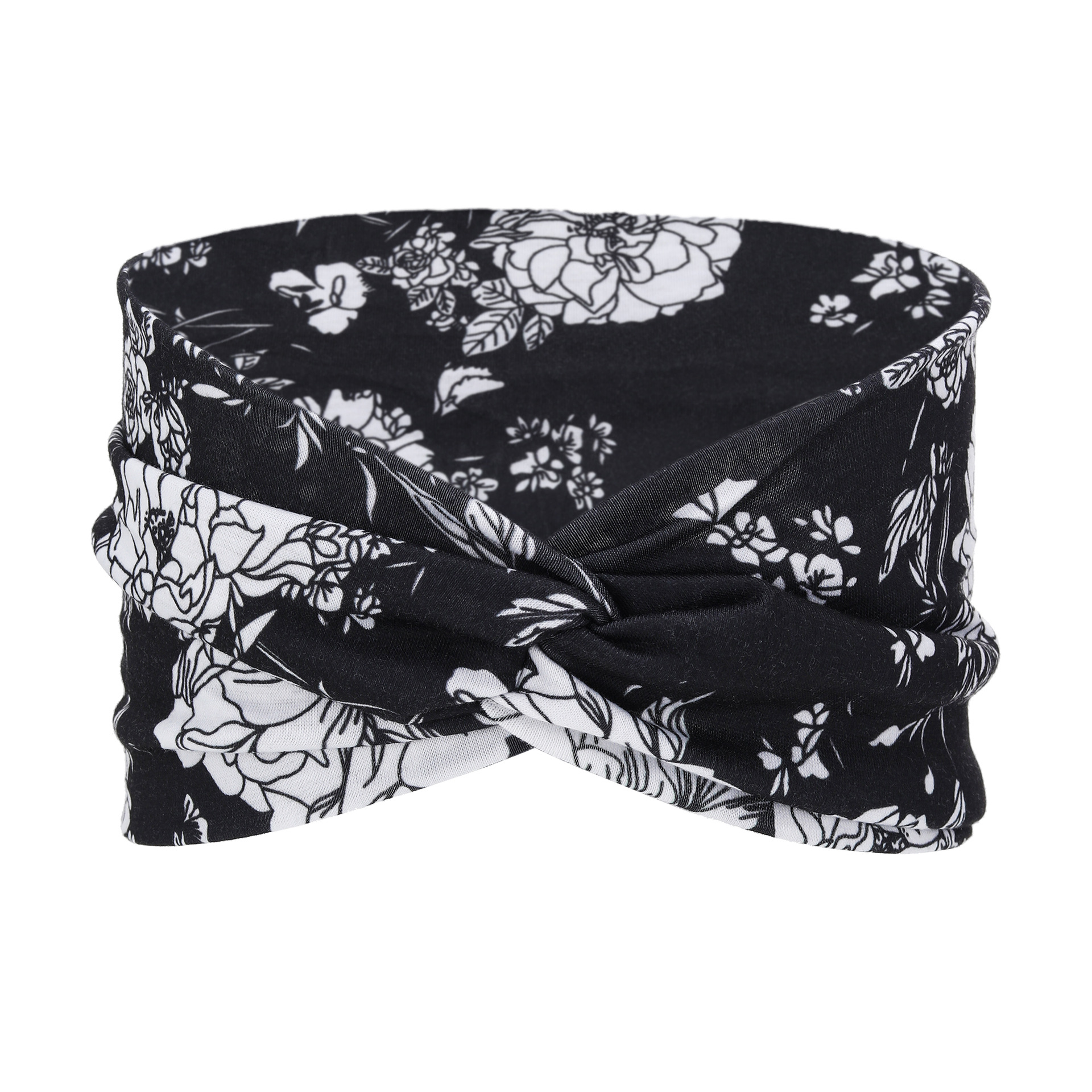 Floral Wide Edge Elastic Headband for Women
