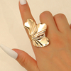 Gold Irregular Smooth Opening Exaggerated Ring