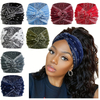 Women Cross Wide Edge Cashew Print Headband