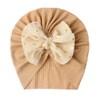 Spring Summer Ribbed Baby Turban Hat, Cute Bow Knot Infant Beanie Hat for Newborn