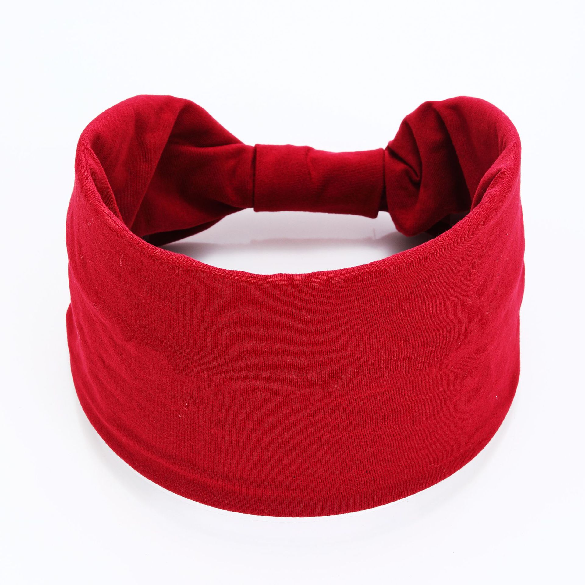 Solid Color Wide Edge Knotted Cashew Print Headband with African Style