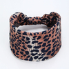 Ladies' elastic wide edge leopard print headband