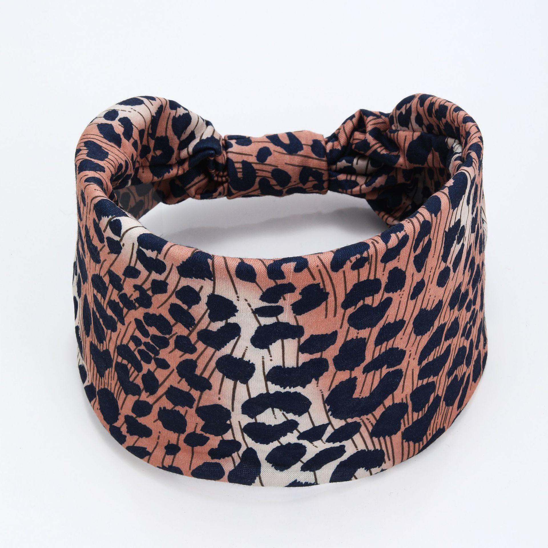 Ladies' elastic wide edge leopard print headband