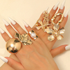 Gold Irregular Smooth Opening Exaggerated Ring
