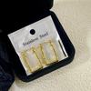 Geometric Irregular Hammer-patterned Stainless Steel Hydraulic Earrings