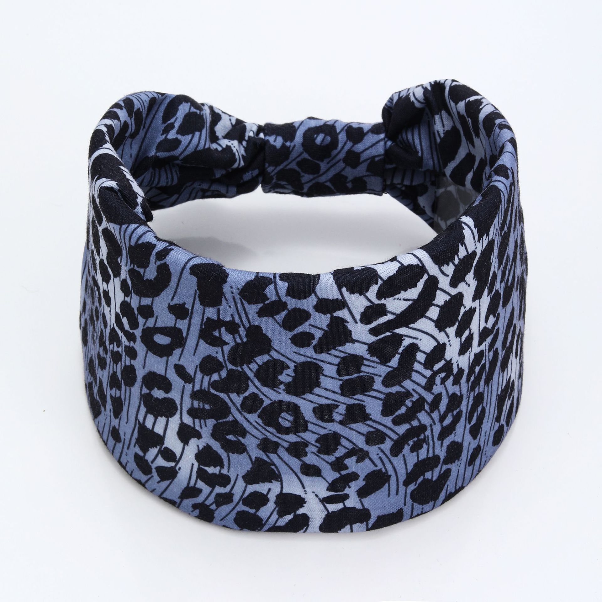 Ladies' elastic wide edge leopard print headband
