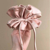 Gentle Double Layer Pleated Bow Ribbon Scrunchie, Elegant Hair Tie for Women
