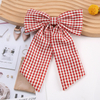 Korean Fresh Plaid Bow Hair Clip, Sweet Fabric Duckbill Clip for Women