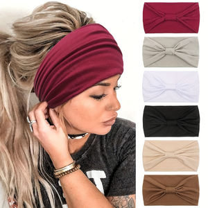 Solid Color Wide Edge Knotted Cashew Print Headband with African Style