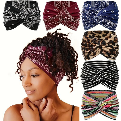 Wide brimmed women's elastic sports headband
