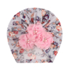 Cute Printed Baby Turban Hat with 4 Beads, Cartoon Infant Cap for Toddlers