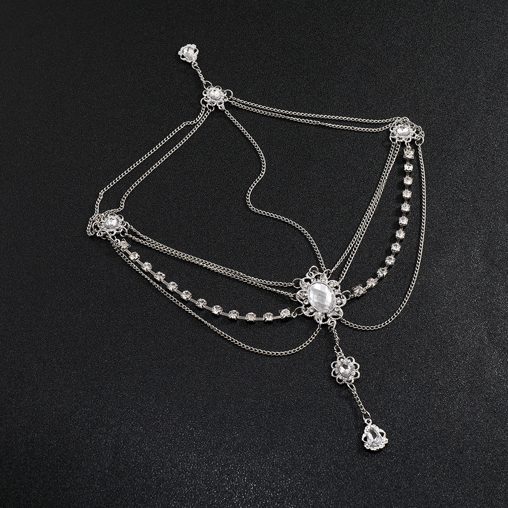 Retro Diamond-encrusted Flowers Hair Jewelry