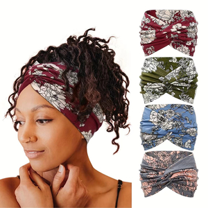 Floral Wide Edge Elastic Headband for Women