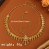 Golden Alloy Rhinestone Daisy Sunflower Water Drop Crystal Tassel Head Chain