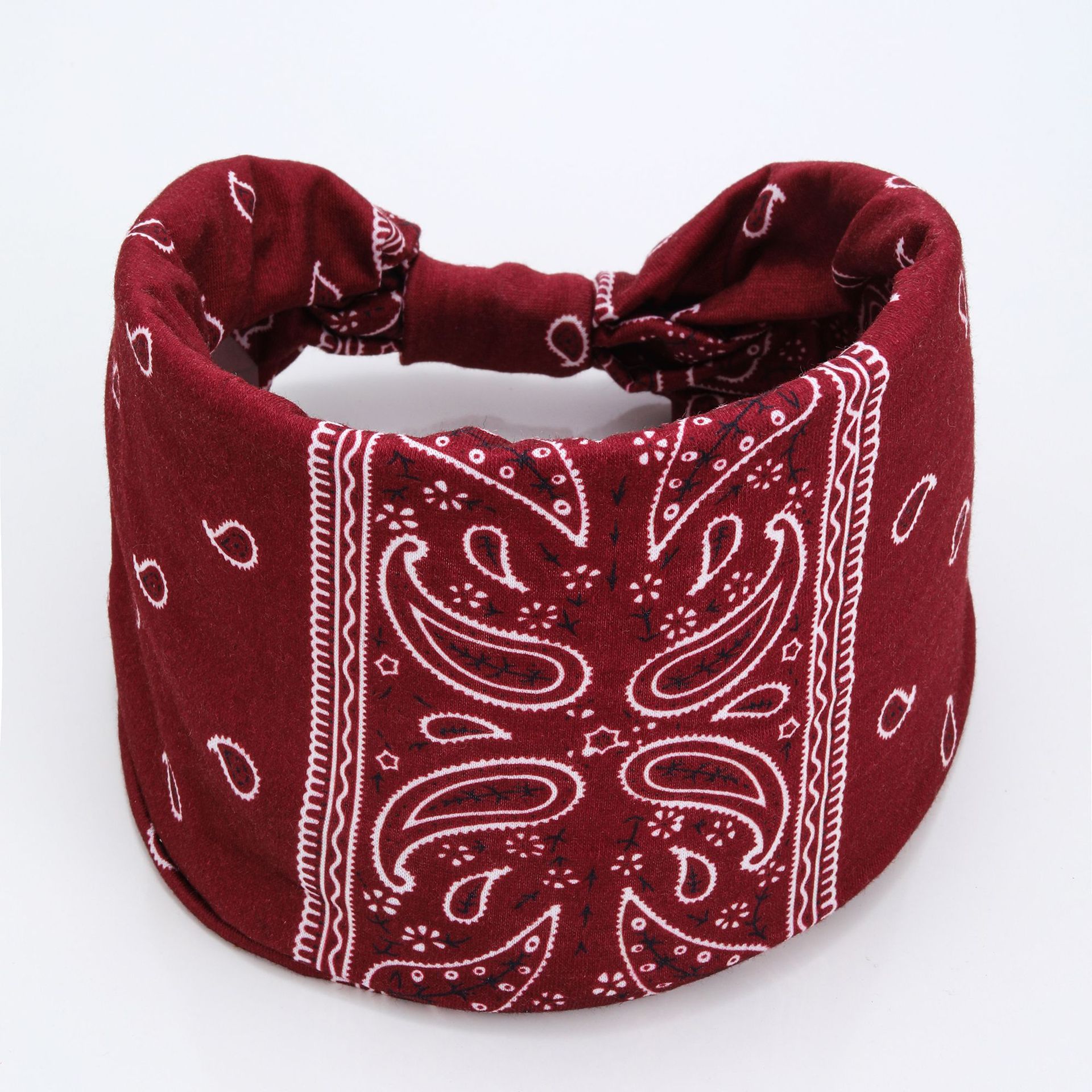 Bohemian Wide Sport Sweatproof Cashew Print Headband for Women