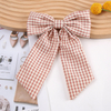 Korean Fresh Plaid Bow Hair Clip, Sweet Fabric Duckbill Clip for Women
