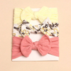 3Pcs Spring Summer Cute Bow Headbands for Baby Girls, Soft Infant Hairbands Set