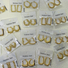 Geometric Irregular Hammer-patterned Stainless Steel Hydraulic Earrings