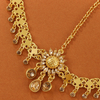 Golden Alloy Rhinestone Daisy Sunflower Water Drop Crystal Tassel Head Chain