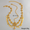 Hollowed-out Diamond-encrusted Crystal Geometric Round Tassel Head Chain
