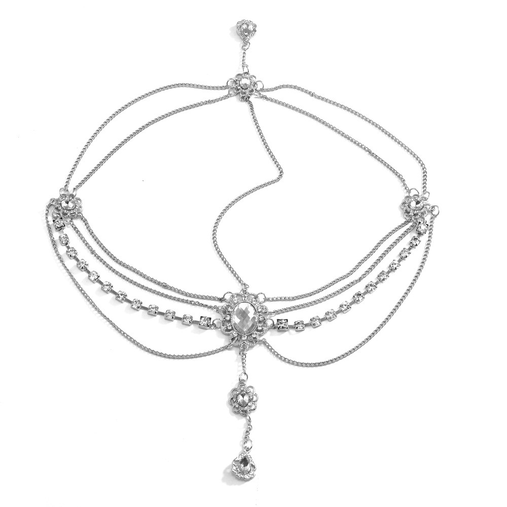 Retro Diamond-encrusted Flowers Hair Jewelry