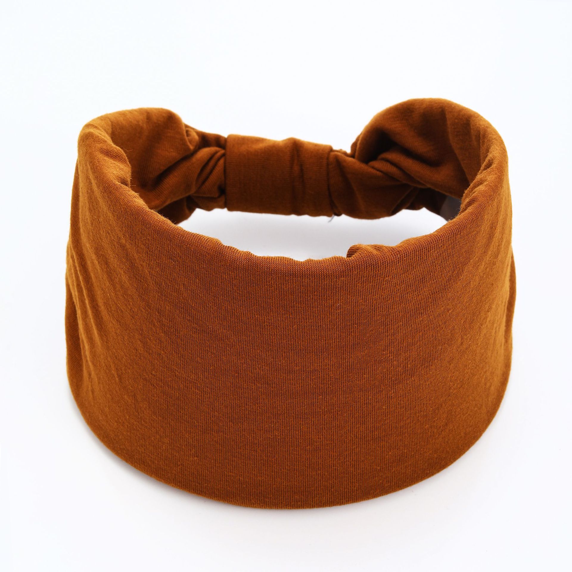 Solid Color Wide Edge Knotted Cashew Print Headband with African Style