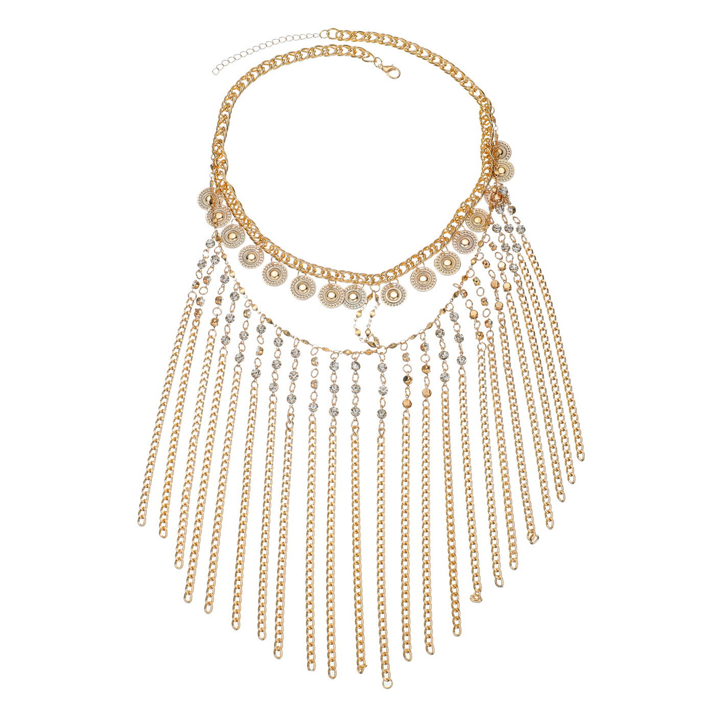 Golden Rhinestone Chain Tassel Surface Chain Curtain Head Chain