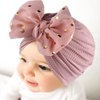 Spring Summer Ribbed Baby Turban Hat, Cute Bow Knot Infant Beanie Hat for Newborn