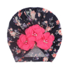 Cute Printed Baby Turban Hat with 4 Beads, Cartoon Infant Cap for Toddlers