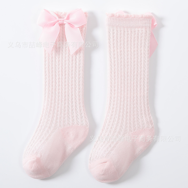 Summer Thin Mesh Baby Knee High Socks, Princess Style Soft Loose Top Socks for Infants & Toddlers
