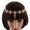 Pearl Flower Elastic Tassel Alloy Rhinestone Headpiece