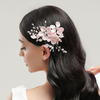 Bridal Hair Accessory White Shell Petal Pearl Crystal Hair Clip