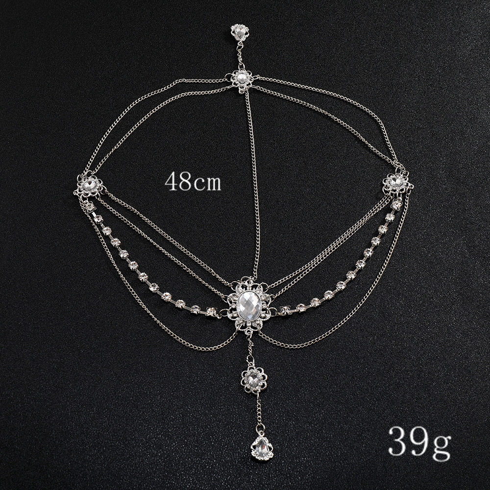 Retro Diamond-encrusted Flowers Hair Jewelry