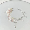 Chinese Style Bamboo Butterfly Bracelet, Cool Tone Burst Bead Bracelet