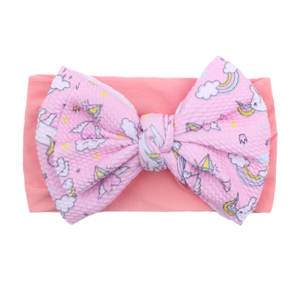 Cute Soft Nylon Bow Headband for Infants & Toddlers